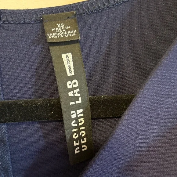 Design Lab Navy Blue Ruffle Sleeve Dress - Picture 2 of 6